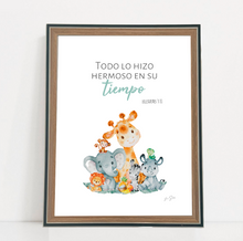 Cargar imagen en el visor de la galería, Deco Cuadro "Animalitos - Todo lo hizo hermoso"

