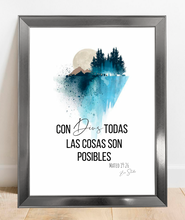 Cargar imagen en el visor de la galería, Deco Cuadro "Con Dios todo es posible"
