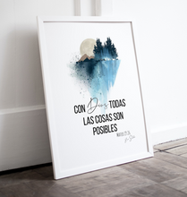Cargar imagen en el visor de la galería, Deco Cuadro "Con Dios todo es posible"
